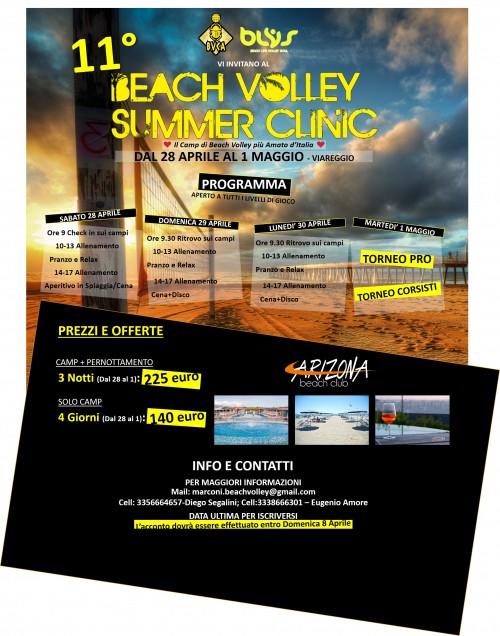 Sono aperte le iscrizioni per il camp di beach volley più amato d'Italia