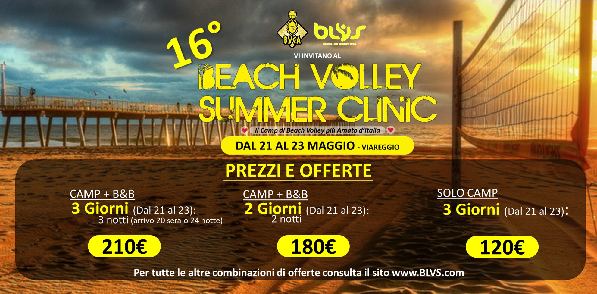 VIENI IN SPIAGGIA CON NOI AL BEACH VOLLEY SUMMER CLINIC DAL 21 AL 23 MAGGIO