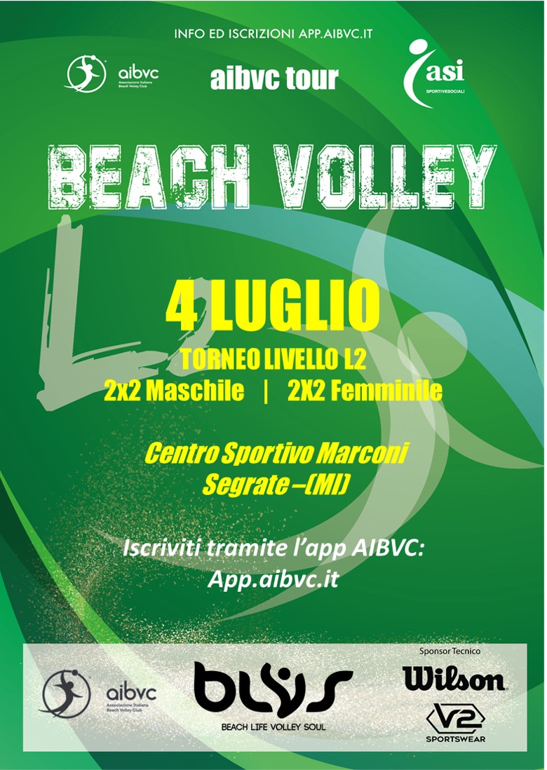 PARTECIPA AL TORNEO AIBVC L2 M|F IL 4 LUGLIO